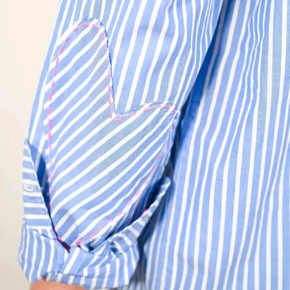 Blue Striped Button Down Shirt - Picture 2 of 8